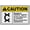 Warning Sign 1, variant on Caution Asbestos Dust Hazard Sign 8"x12", Aluminum Tin Warning Signs for Home Outdoor Garden, Durable Industrial Hazard Sign