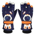 thumbnail image 1 of Guantes de invierno A prueba de viento Cola Impermeable Azul Guantes de esquí, 1 of 5