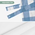 thumbnail image 6 of Blue White Plaid Tie Up Valance Curtains for Windows, Kitchen Curtains Window Shades, Gradient Geometric Buffalo Checkered Light Filtering Roman Curtain Valances for Bedroom/Bathroom/Cafe 54"x18", 6 of 9