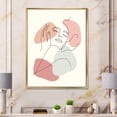 thumbnail image 2 of Designart 'Continuous One Line Portrait of Woman' Modern Framed Canvas Wall Art Print, 2 of 5