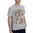 thumbnail image 2 of Bingfone Dark Enchanted Flowers And Birds Men'S Loose Fit Short-Sleeve Pocket T-Shirt, 2 of 7