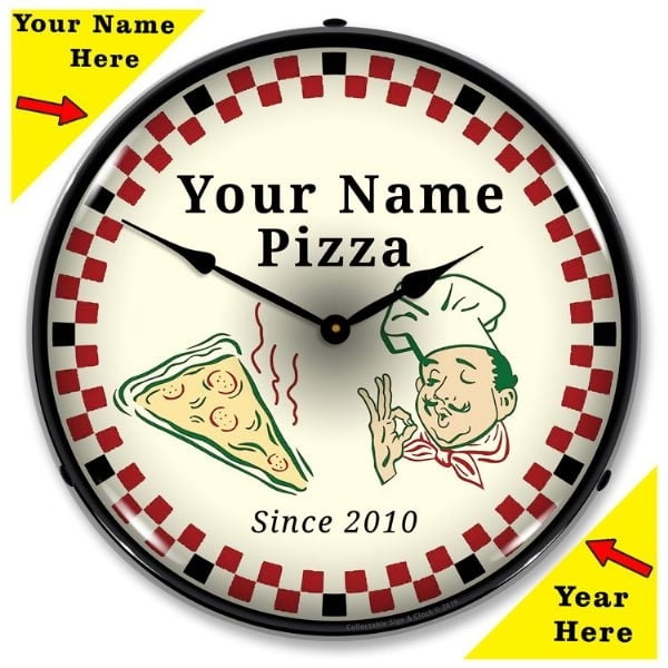 Slice Wall Clock 14 Led Light Backlit Custom Add Your Name And Year New Com - Led Backlit Wall Clock Slice Wall Clock 14 Led Light Backlit Custom Add Your Name And Year New Com - Led Backlit Wall Clock
