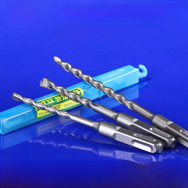 Broca de impacto de carburo de cuatro orificios con vástago cuadrado para perforación de muros de cemento y hormigón