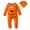 Orange, variant on Weebloom Halloween Girls Rompers Boys Pumpkin Footed Jumpsuit Hat 2Pcs Set Outwear,0-3 Months