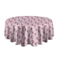 thumbnail image 5 of Pink Cartoon Unicorn Pattern Round Tablecloth 60"x60",Wrinkle Wipeable Table Cloth for Kitchen Dining Room Picnic Patio Party, 5 of 6