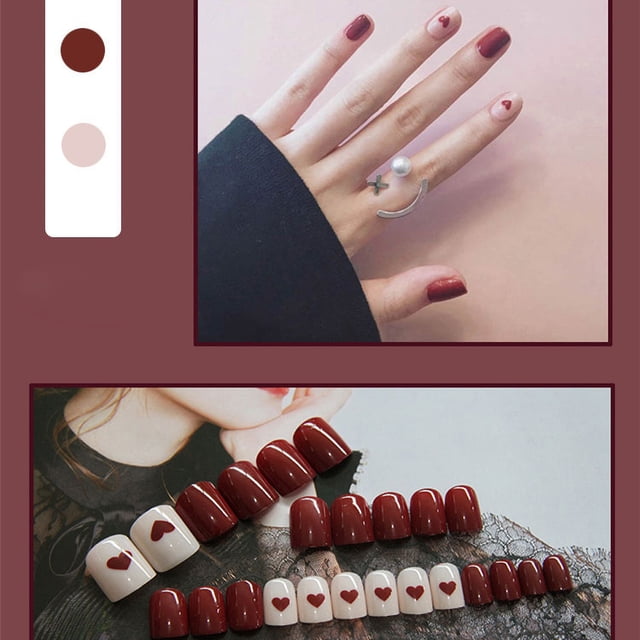 Uñas postizas Nikou con parches de plástico 06#