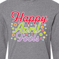 thumbnail image 4 of Inktastic Happy April Fools with Colorful Dots Long Sleeve T-Shirt, 4 of 5