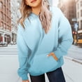 thumbnail image 2 of JUMEYU Girls Long Sleeve Hooded Hoodies Teen Girls Kids Cute Long Sleeve Sweatshirts Pullover Loose Clothes Size 9-10 (Light Blue,9-10 Years), 2 of 6