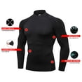 thumbnail image 6 of YUSHOW Mens 2 Pack Mock Turtleneck Compression Shirt Long Sleeve Dry Fit UV Protection Cool Shirts Athletic Running Shirt, 6 of 6