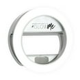 thumbnail image 3 of Impressions Vanity GlowMe Ring Light Makeup Mirror with 4 LED Selfie Light Levels, Portable (White), 3 of 8