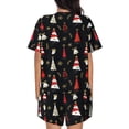 thumbnail image 3 of Lsque Christmas Tree and Gold Socks Women's Short-Sleeved Pajama Set - 2 Piece Soft and Lightweight Sleepwear Set-4X-Large, 3 of 9