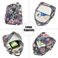 thumbnail image 5 of FORMRS Mini Backpack Purse for Women Quilted Travel Daypack Casual Shoulder Bag, Pink and Purple Flowers, 5 of 7