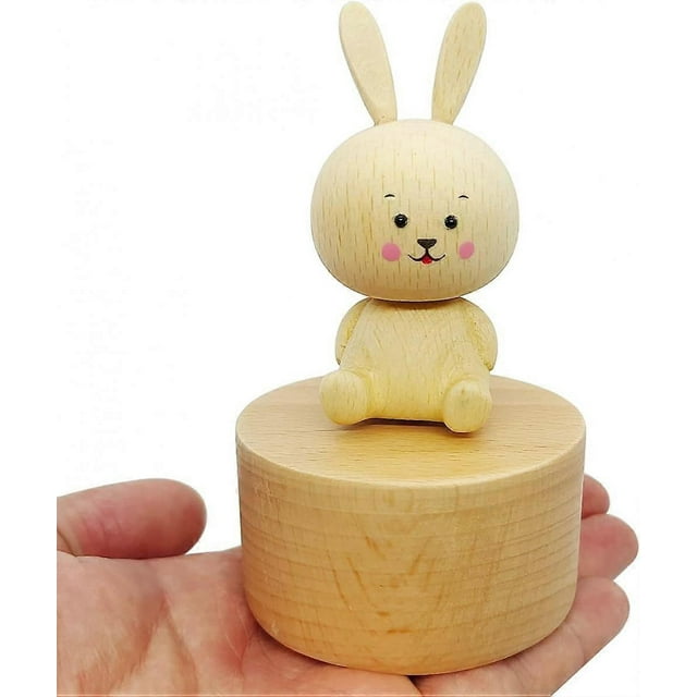 Black Friday Cute Little Elephant Mini Music Box, Cartoons Animals Wooden Mechanical Music Box, The Music Box Gift That Sings Castle in The Sky, Best