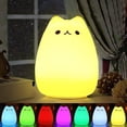 thumbnail image 1 of Led Night Light , Led Cat Night Light Silicone Baby Night Light Portable Child, 1 of 5