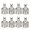 Silver, variant on Copper Valves Stem Caps Easy Threaded Installation Tire Valves Covers for Auto Tires Brass Stem Cover Pack of 8