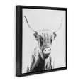 thumbnail image 4 of Stupell Industries Longhorn Sketch in Grey Animals Painting Black Floater Framed Canvas Art Print Wall Art, 18 x 18, 4 of 10