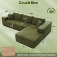 thumbnail image 4 of Vcatnet 106'' Modular Sectional Sofa Couch Sherpa L Shaped Modern Minimalist Couches for Living Room, Green, 4 of 11