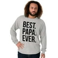 thumbnail image 3 of Best Papa Ever Fathers Day Gift Men's Long Sleeve Tee T Shirt Brisco Brands S, 3 of 6