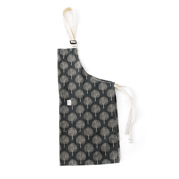 Toystoory Delantal ajustable de gran capacidad bolsillo baberos de cocina patrón de árbol para hornear delantales de limpieza para el hogar para Herramientas y accesorios para hornear Negro Toystoory HA010178-01