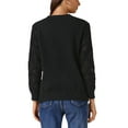 thumbnail image 3 of INSPIRE CHIC Women's Sweaters V Neck Knit Crochet Hollow Out Long Sleeve Pullover Sweater Top S Black, 3 of 6