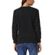 thumbnail image 3 of Suéter de mujer INSPIRE CHIC de punto con cuello en V, tejido de ganchillo, con agujeros, de manga larga, pulóver, color negro, talla S, 3 of 6