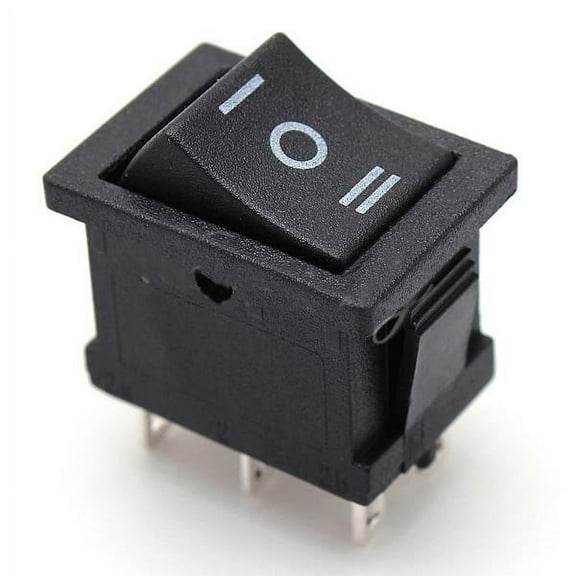 ON/OFF/ON 6-Pin DPDT 3-Position Snap-In Boat Rocker Switch AC 6A/250V 10A/125V