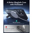 thumbnail image 3 of Pour iPhone 16 Pro Max Étui avec Support, Compatible avec MagSafe, Étui Magnétique pour iPhone 16 Pro Max, Support Entièrement Ajustable, Protection de Qualité Militaire, Série Boost, Transparent, MagSafe Clair Noir, 3 of 5