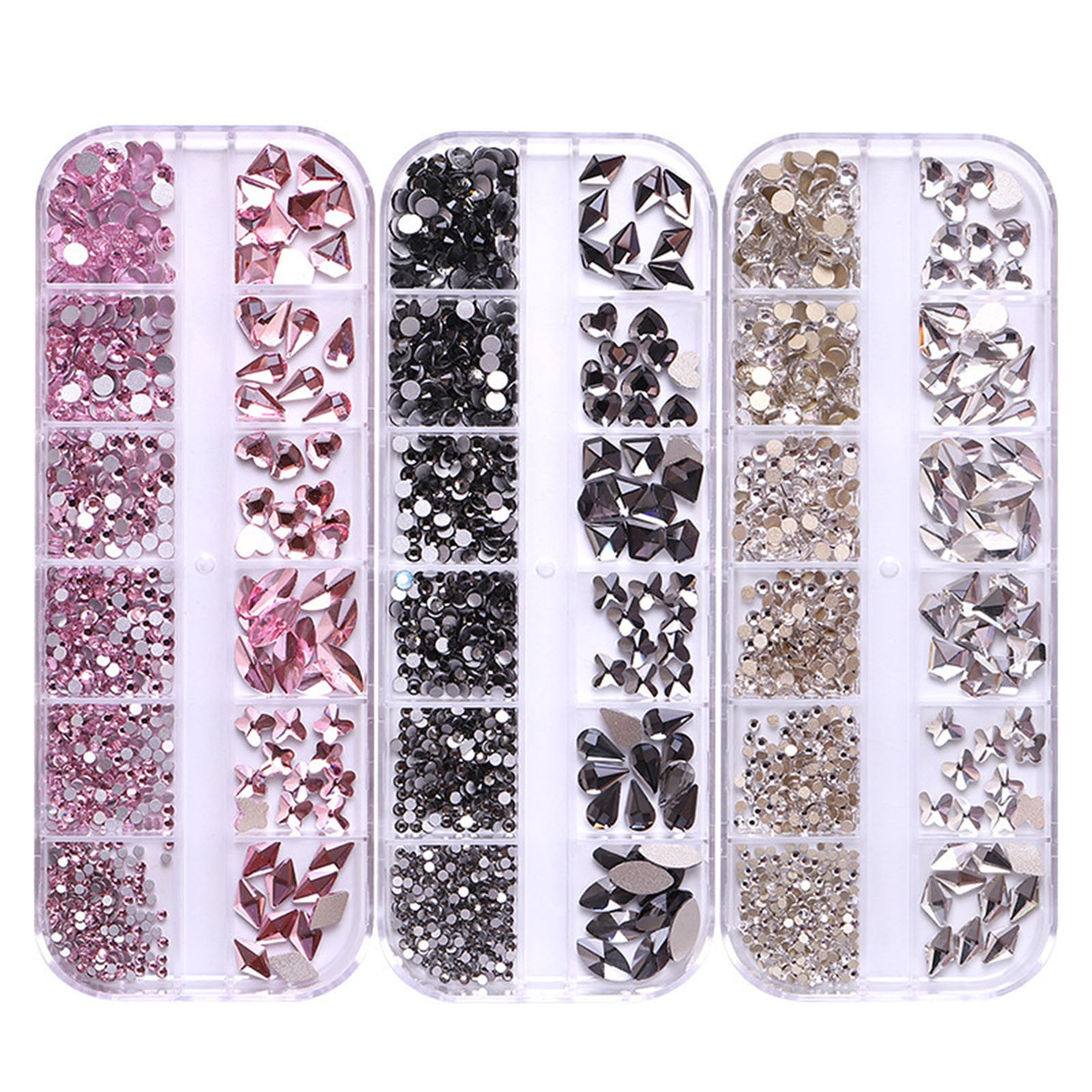 Rhinestones Small for Nails Paper Bead Roller Nail Sticker Rose Nail Stickers Rhinestones for Makeup for Eyes Short Acrylic Nails Rhinestone on Nails Cow Print Nail Stickers Pigment for