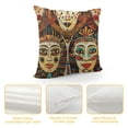 thumbnail image 4 of PHYHOO Throw Pillow Cushion Cover, Art Pattern ons Accessories Culture, Decorative Square Accent Pillow Case,Cream Brown White, 4 of 5