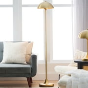 Better Homes & Gardens 62 in Modern Pull-Chain Brass Floor Lamp with Brass Dome Shade