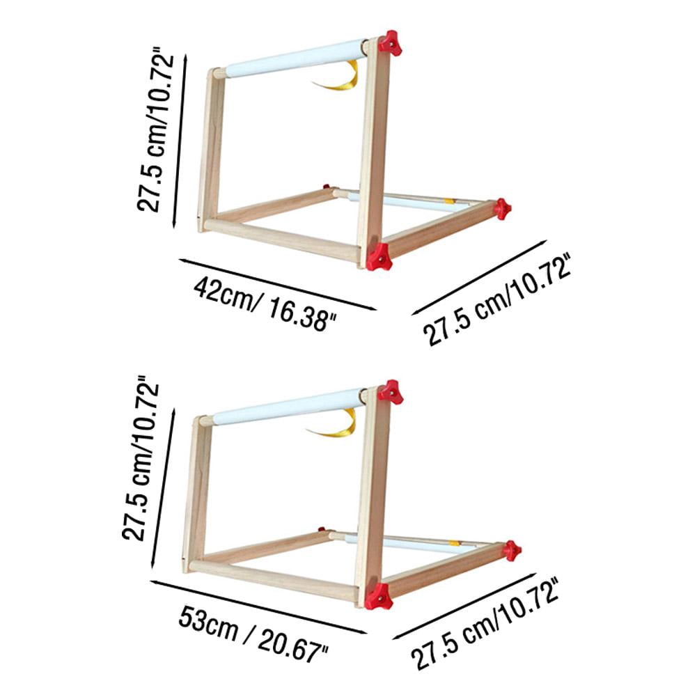 Wood Embroidery Hoop Holder Cross Stitch Scroll Frame Needlepoint Stand for Lap or Table Top Stitching Sewing Supplies Craft Tool