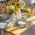thumbnail image 4 of Daisy Round 15 Inch Placemats Set of 2, Spring Floral Summer Botanical Elegant Navy Blue HeatResistant Non Slip Place Mats for Dining Table, Wipeable Braided Kitchen Table Mats for Housewarming, 4 of 9