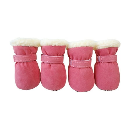 Aruwei 4Pcs Pet Shoes Solid Color Prevent Coldness Soft Sole Fashion Pet Dogs Sneakers Pet Product