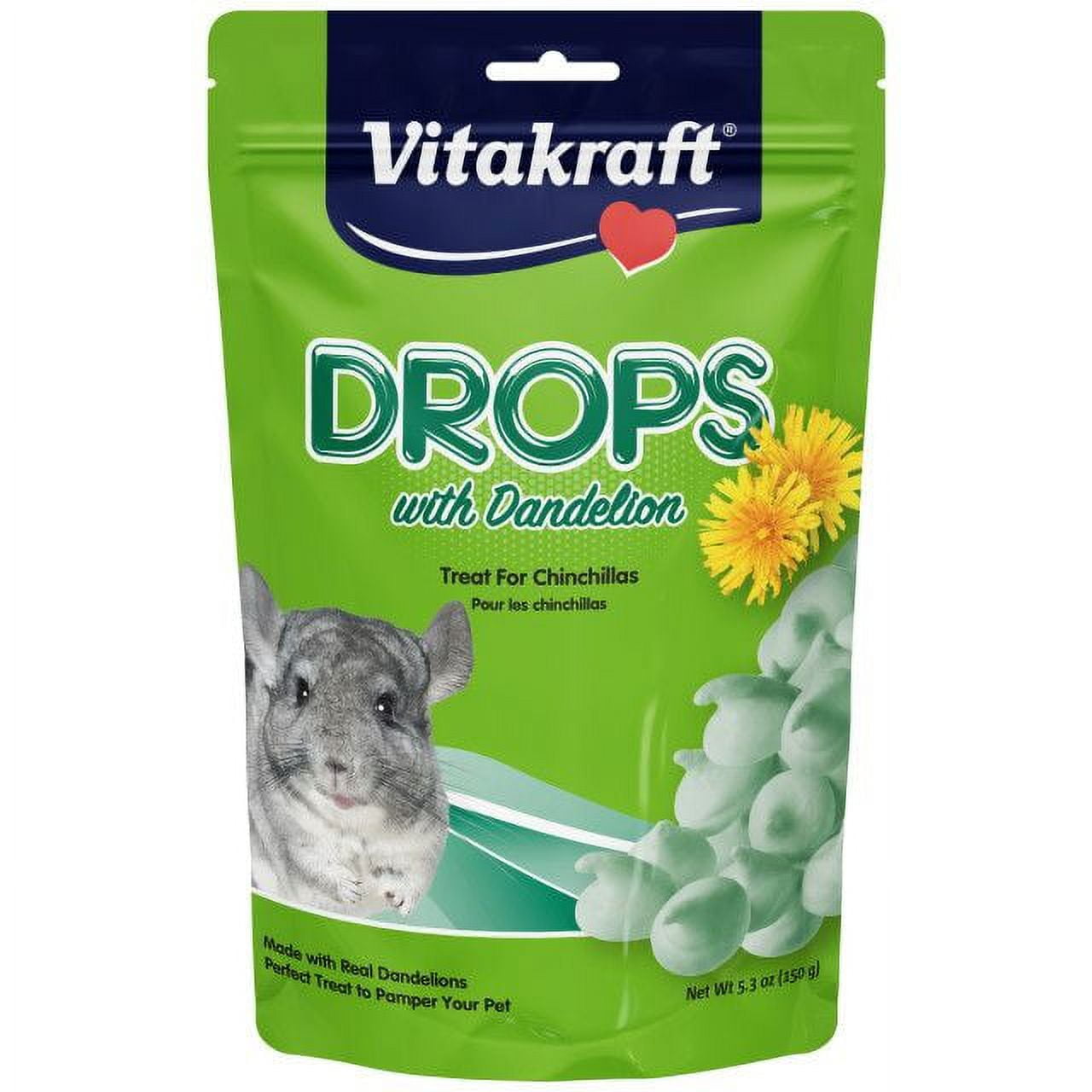Vitakraft Drops with Dandelion for Chinchillas [Small Pet, Small Pet Treats] 5.3 oz