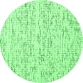 thumbnail image 1 of Ahgly Company Indoor Round Solid Emerald Green Modern Area Rugs, 6' Round, 1 of 4