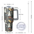 thumbnail image 2 of Halloween 40oz Coffee Tumbler with Handle and Straw Lid – Spooky Pumpkin Gift Insulated Travel Mug, 2 of 5