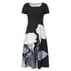 thumbnail image 5 of Vestido de mujer de manga corta con cuello redondo, casual, de moda, para fiesta, diario, elegante, estampado. Fridja  qw961, 5 of 8