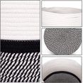 thumbnail image 2 of Cestas para plantas, Cesta tejida resistente, Cesta tejida moderna, Cestas para plantas plegables de cuerda de algodón de 20 x 20 cm con asas para toallas, juguetes para bebés, ropa, libros (blanco + JFHHH pequeña, 2 of 5