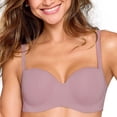 thumbnail image 1 of Brasier Ilusion para Dama, Strapless Liso Lila Talla 34B, 1 of 4