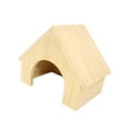 thumbnail image 4 of Serenable Hamster Wood House Wood Pets Habitat Hut Hideaway Hide Supplies Wooden Toy Pet House for Lemmings Gerbils Mice Syrian Hamsters L, 4 of 9
