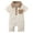 Beige, variant on CARETOO Newborn Baby Boy Clothes Infant Romper 0-18M Short Sleeve Bodysuit Jumpsuit Casual Outfits