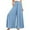 02 Blue, variant on Womens Wide Leg Pants With Pockets High Waist Adjustable Knot Loose Casual Trousers Business Work Casual Pants Loose Pants