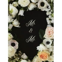 Mr. & Ms. Flowered Wedding Guest Book (Hardcover)