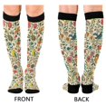 thumbnail image 4 of FORMRS Womens Knee High Socks Casual Long Thick Travel Daily Wear, 1 Pair, Beige Cartoon Animals, 4 of 6