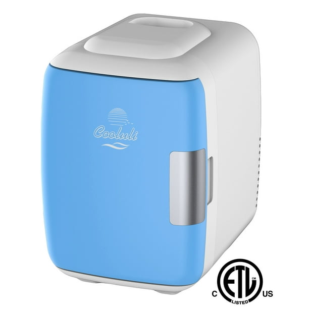 Cooluli Electric 4 Liter Portable Cooler Warmer Mini Fridge Blue Walmart Com Walmart Com