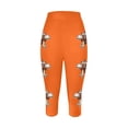 thumbnail image 4 of Pantalones de Yoga Capri, Moda Impresa Estiramiento Capris para Mujeres, Poliéster Spandex Entrenamiento Y Ocio, 4 of 4