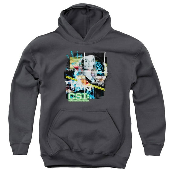 Csi - Evidence Collage - Youth Hooded Sweatshirt - X-Large