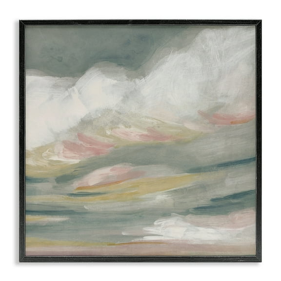 Stupell Industries Storm Clouds Abstraction Landscape Painting Black Framed Art Print Wall Art, 12 x 12