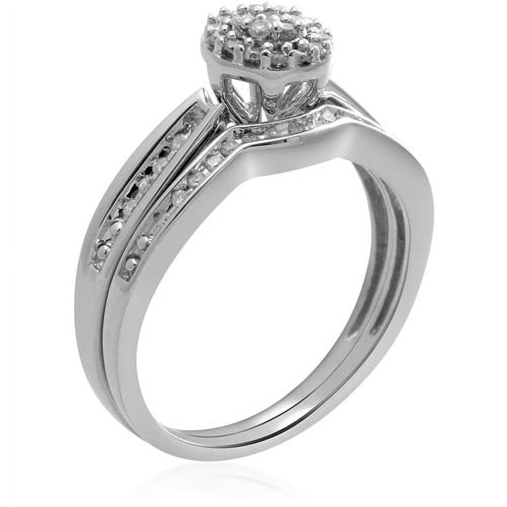 1/4 Carat T.W. Diamond 18kt Yellow Gold over Sterling Silver Bridal Set