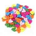 thumbnail image 1 of 200Pcs Colorful Wood Button Retro Heart Shape DIY Clothes Decoration Accessories 20mmColorful Mixed, 1 of 11